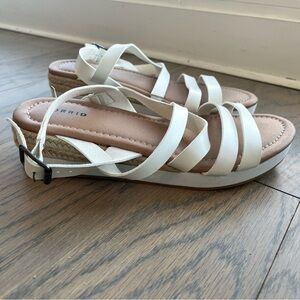 Torrid wide width sandals. Never worn! Slight wedge with braided details!
